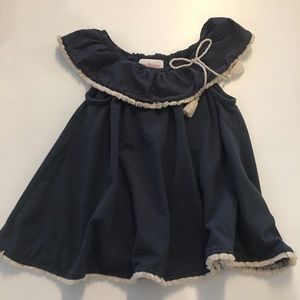 Tommy Bahama girls Navy Blue Blouse  3T